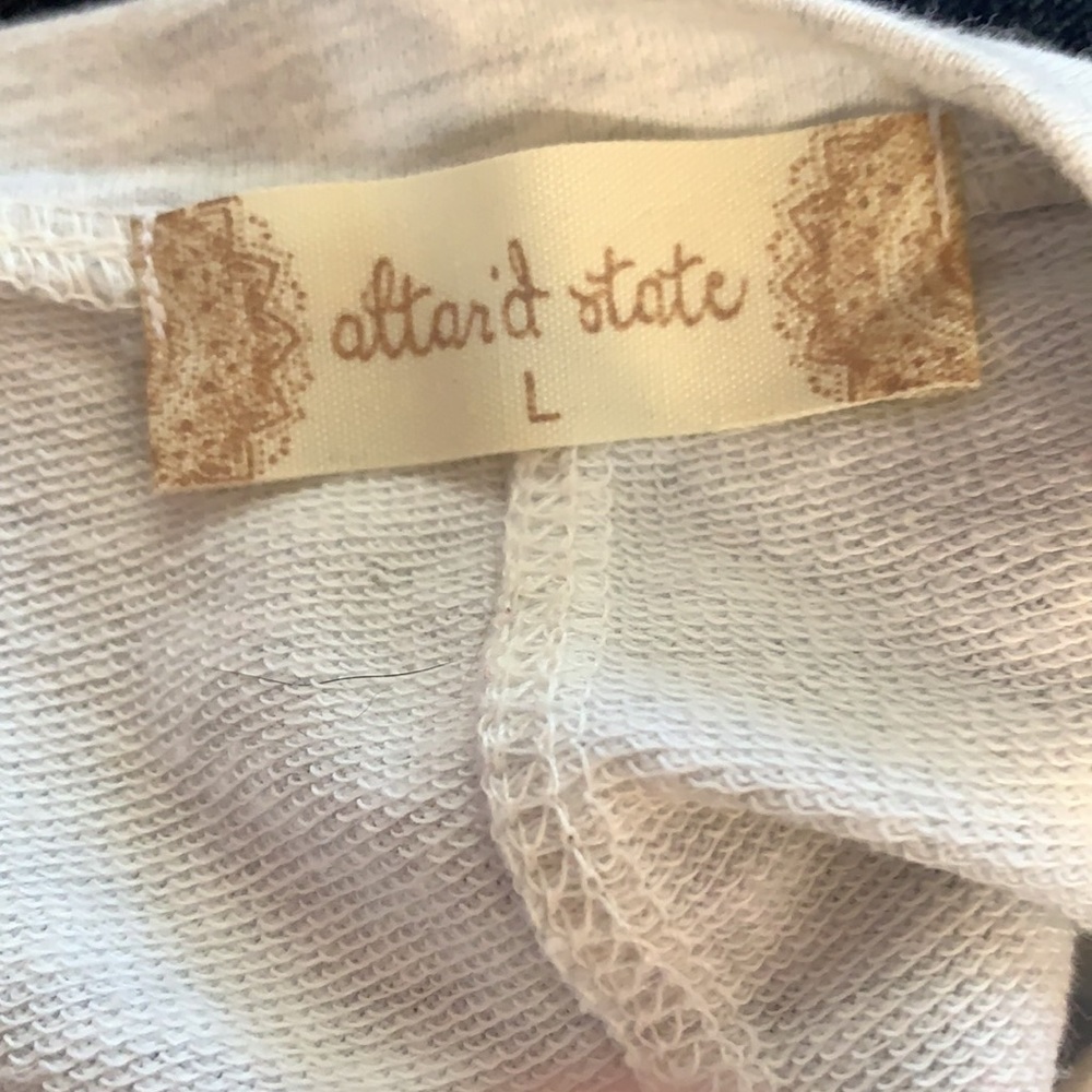 Altar’d State Gray Boho Ruffled bottom top - Picture 9 of 10